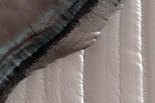 Active North Polar Layered Deposits Scarp Avalanche Monitoring