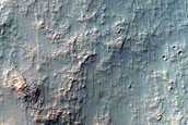 Possible Mafic Mineral Exposures in Crater on Newton Crater Rim