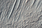 Layers on Floor of Crater Northwest of Hellas Planitia