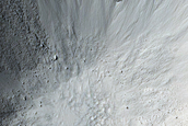 Monitor Slopes of Fresh Crater near InSight Lander