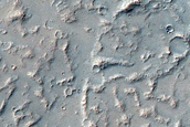 Contacts and Fossae in Daedalia Planum