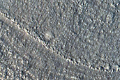 Crater in North Elysium Planitia Seen in THEMIS Image V21314010