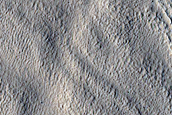 Surface Bands on Lobate Debris Apron with High Sinuosity