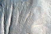 Inverted Gullies and Dipping Layers