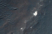 Bright Patches near Aniak Crater