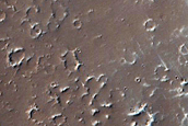 Landforms North of Henry Crater
