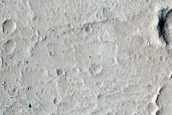 Lava-Filled Depression on Olympus Mons