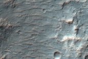 Channels on Crater Wall Northeast of Hellas Planitia