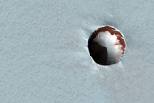 Small Crater on North Polar Deposits