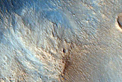 Impact Crater at Base of Streamlined Island