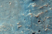 Exposed Crater Rim Deposits near Oxia Planum