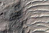 Fractured Oval Landform near Terminus of Osuga Valles