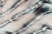 Ice-Dune Sand Mobility in Olympia Undae