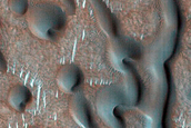 Northern Plains Rampart Crater Dune Change Detection