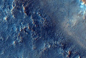 Landforms West of Jezero Crater
