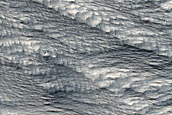 Erosional Features in Crater in Medusae Fossae Formation