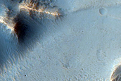 Layers in Rim of Crater in Northwest Arabia Terra