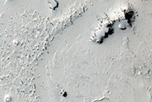 Crater and Lava Fill in Elysium Planitia