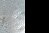 Channels Entering Low Spot East of Huygens Crater