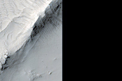 Ridges in Crater near Terminus of Indus Vallis