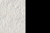 Possible Dipping Layers in Ice-Affected Crater