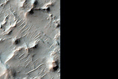 Irregular Textures on Crater Floor near Huygens Crater