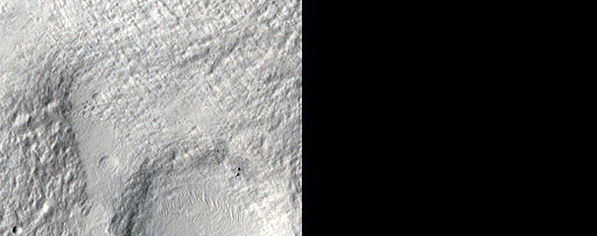 Landforms near Amenthes Fossae