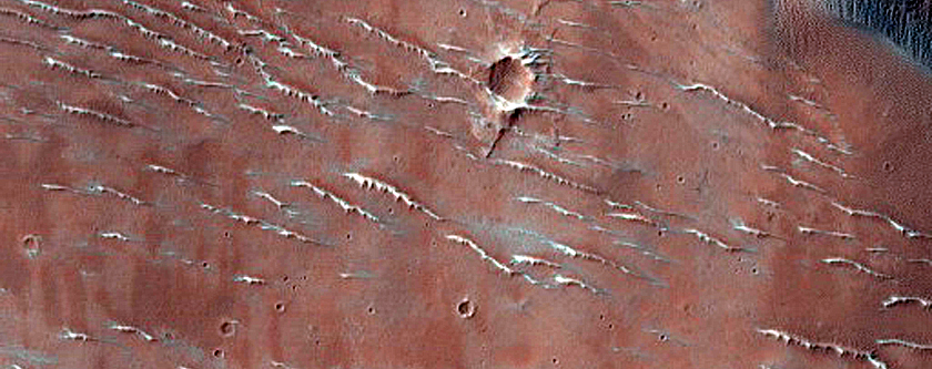 Dunes between Herschel and Gale Craters