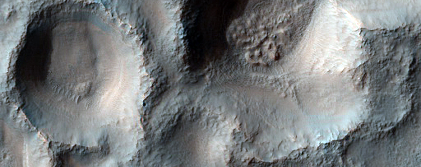 Line of Secondary Craters in Noachis Terra