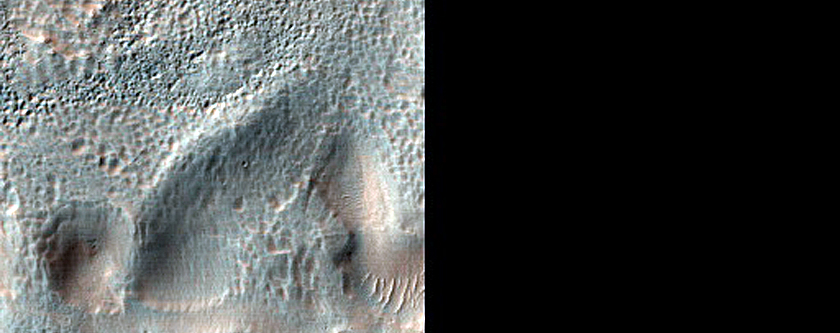 Channels Northwest of Arkhangelsky Crater