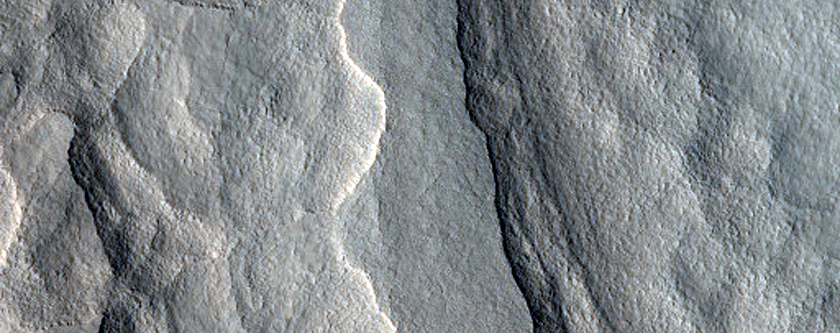 Fresh Gullied Crater in Northern Plains