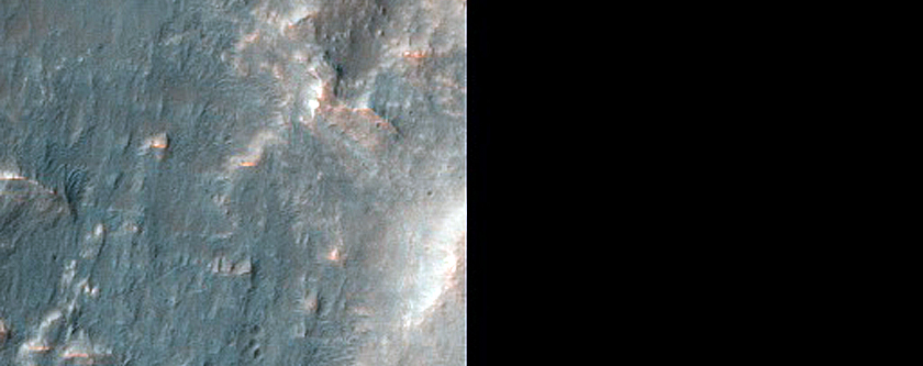 Small Crater Ejecta with Possible Clays in Terra Cimmeria