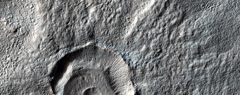 Fresh Crater in Southern Mid-Latitudes