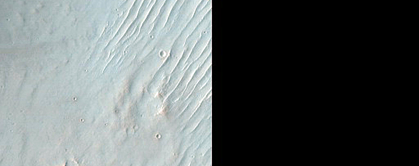 Possible Mafic Minerals Exposed by Solis Dorsa Crater
