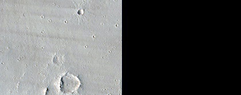 Landforms near Cyane Fossae