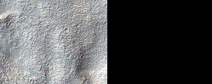 Channels in Crater near Reull Vallis