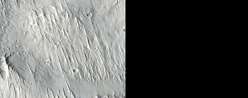 Aeolian Features Northwest of Olympus Mons