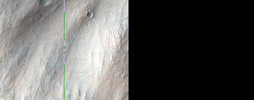 Portion of Central Peak of Martz Crater