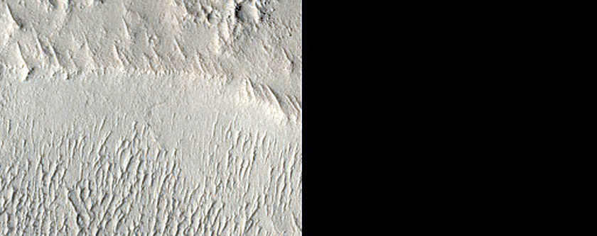 Ridges Northwest of Henry Crater