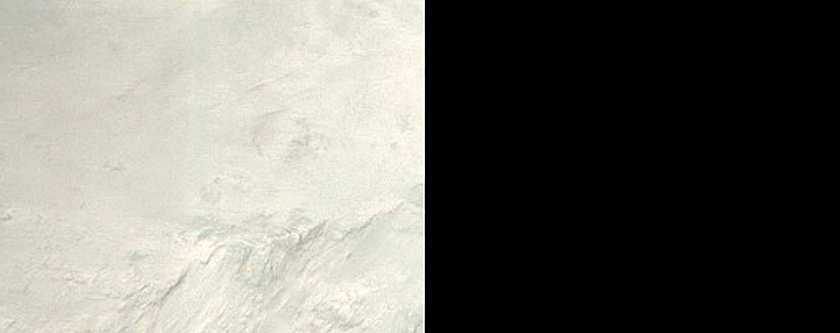 Hillslope Morphologies near Du Martheray Crater