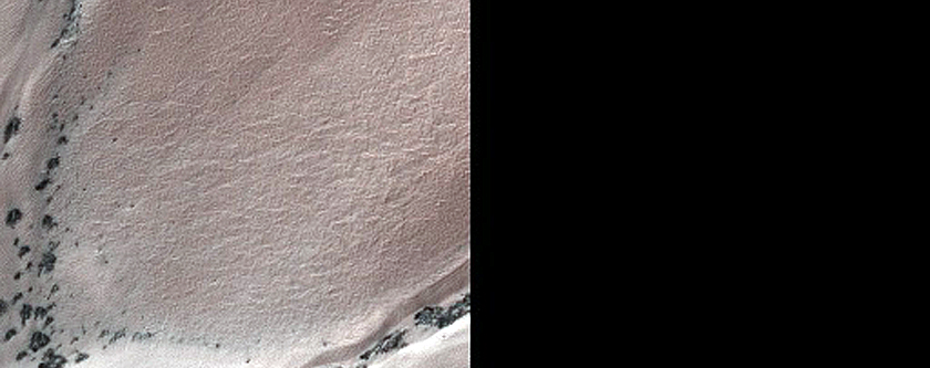 Monitor Gullies in Heaviside Crater