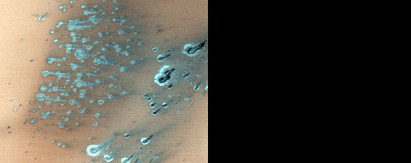 Spider Terrain in South Polar Dunes