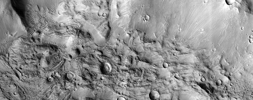 Channel on Crater Rim North of Sklodowska Crater
