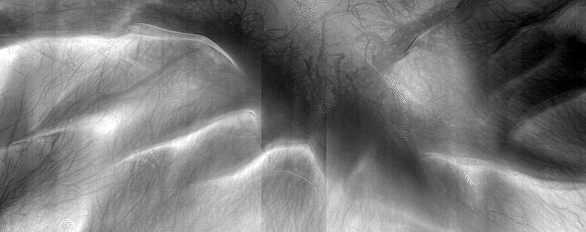Dunes in Crater North of Antoniadi Crater