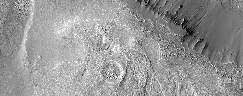 Gullied Crater Wall