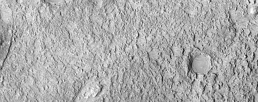 Eroded Crater Floor Material
