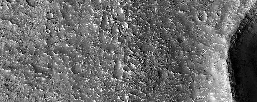 Crater in Tempe Terra