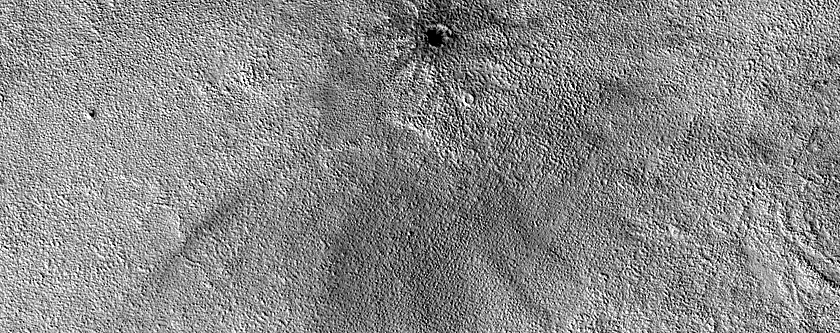 Fresh Impact Crater in Amazonis Planitia