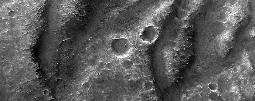 Channels near Huygens Crater