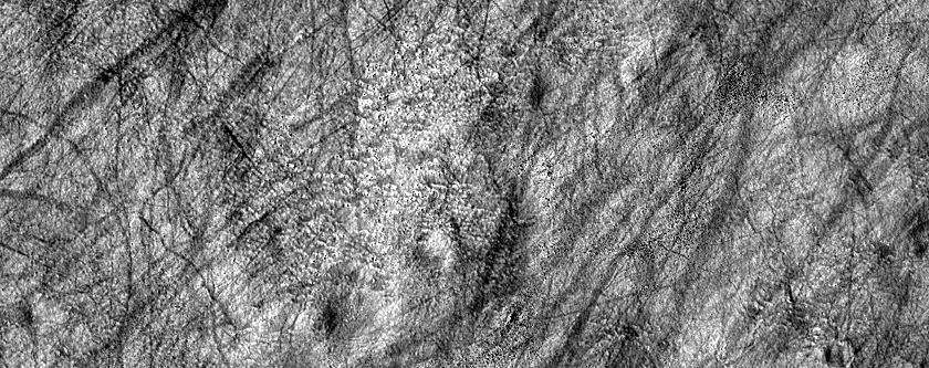 Branched and Curved Ridge Feature in THEMIS I07922005